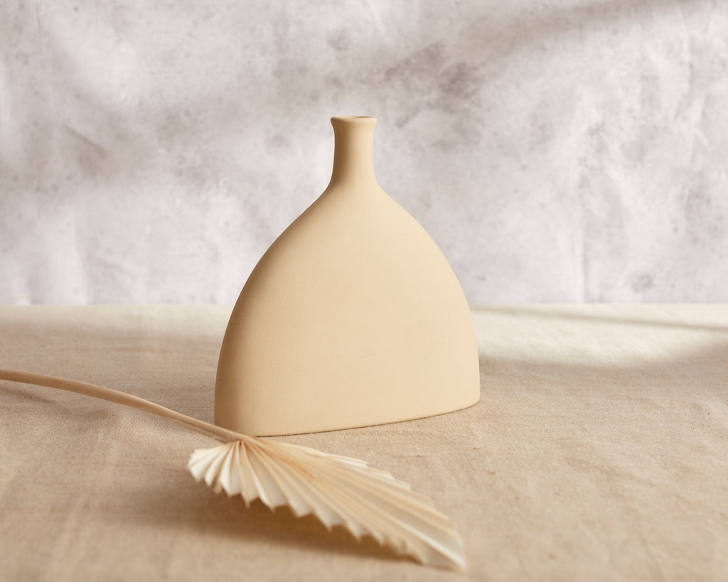 Pauline Sand Ceramic Vase-0